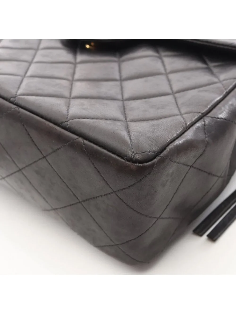 Chanel Backpack Quilted Square Chain Black Lambskin